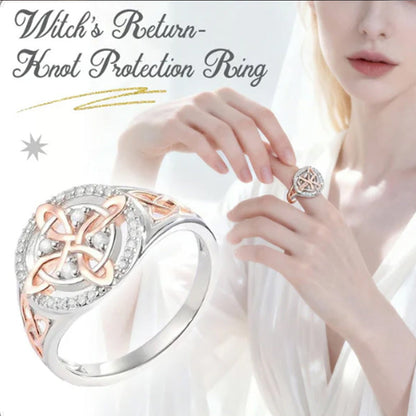 📢📢60 %  DE RÉDUCTION !! ⏰Bague Élégante Bicolore à Nœud Celtique Ornée de Zircons