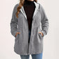 Relaxed Fit Hooded Jacket with Textured Weave