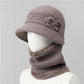 📢📢50 %  DE RÉDUCTION !! ⏰Ensemble chapeau et écharpe d'hiver pour femme