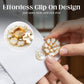 Boutons de manchette et broche florale chic ornés de strass