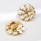 Boutons de manchette et broche florale chic ornés de strass