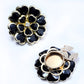 Boutons de manchette et broche florale chic ornés de strass