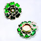 Boutons de manchette et broche florale chic ornés de strass