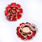 Boutons de manchette et broche florale chic ornés de strass