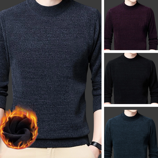 📢📢60% de réduction !! ⏰Pull à col montant doublé thermique pour homme