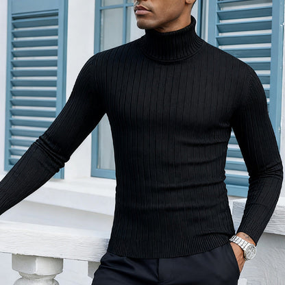 📢📢55% de réduction !! ⏰Pull à col roulé côtelé pour homme