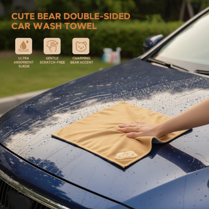 📢📢Achetez-en 1， obtenez-en 1 gratuit⏰Serviette double face pour voiture « Cute Bear »