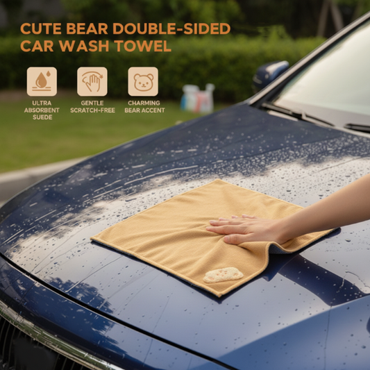 📢📢Achetez-en 1， obtenez-en 1 gratuit⏰Serviette double face pour voiture « Cute Bear »