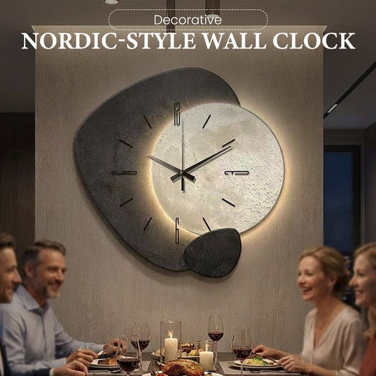 📢📢60 % de réduction !! ⏰Horloge murale décorative de style nordique
