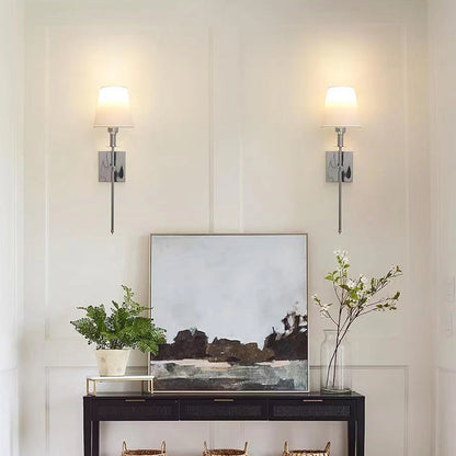 📢📢60 % de réduction !! ⏰ Lumière Douce & Accueil Chaleureux - Applique Murale Classique en Toile de Lin - Éclairage d‘Ambiance Apaisant