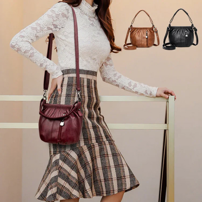 📢📢60 % de réduction !! ⏰ Sac à main cube en cuir souple plissé – Minimaliste, élégant & facile d’entretien 💎👜