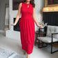📢📢60 % de réduction !! ⏰Robe longue élégante à col rond pour femme 👗