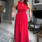 📢📢60 % de réduction !! ⏰Robe longue élégante à col rond pour femme 👗