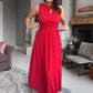 📢📢60 % de réduction !! ⏰Robe longue élégante à col rond pour femme 👗