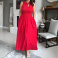 📢📢60 % de réduction !! ⏰Robe longue élégante à col rond pour femme 👗