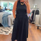 📢📢60 % de réduction !! ⏰Robe longue élégante à col rond pour femme 👗