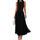 📢📢60 % de réduction !! ⏰Robe longue élégante à col rond pour femme 👗