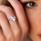 📢📢50 % de réduction !! ⏰ Bague géométrique ovale en pierre de lune avec accents de zirconia – Mystique, étincelante et élégance intemporelle ! 🌙✨