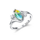 📢📢50 % de réduction !! ⏰ Bague géométrique ovale en pierre de lune avec accents de zirconia – Mystique, étincelante et élégance intemporelle ! 🌙✨