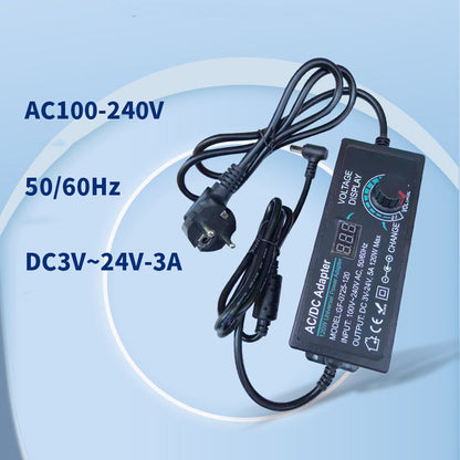 📢📢50 %  DE RÉDUCTION !! ⏰Adaptateur secteur universel réglable 3 V-24 V 3 A CA/CC