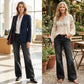 📢📢60 % de réduction !! ⏰Jean évasé rétro pour femme – Coupe flatteuse, poches généreuses et denim stretch ultra-confortable