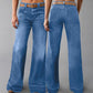 📢📢60 % de réduction !! ⏰Jean évasé rétro pour femme – Coupe flatteuse, poches généreuses et denim stretch ultra-confortable