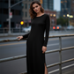 📢📢60 % de réduction !!⏰Robe t-shirt à manches longues pour femme