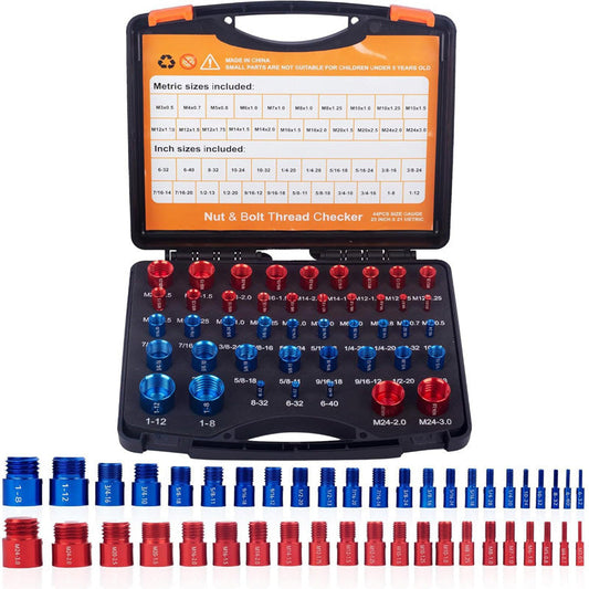 📢📢50 % de réduction !! ⏰Kit de vérification du filetage des écrous et des boulons pour l'inspection des boulons fixes ou des trous filetés