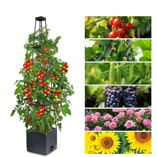 📢📢60 % de réduction !! ⏰ Jardinières Surélevées avec Treillis Intégré – Arrosage Automatique & Montage Sans Outils