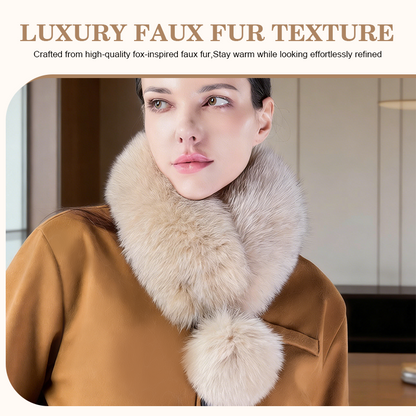 📢📢 50% DE RÉDUCTION! ❄️ Écharpe en Fausse Fourrure avec Fermeture Magnétique – Douce, Chaud et Élégant Design pour l‘Hiver ⛄