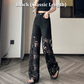 📢📢50 % de réduction !! ⏰Pantalon creux pour femme avec imprimé strass chauds assemblés