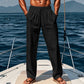 📢📢60 % DE RÉDUCTION !! ⏰Pantalon ample tendance en lin pour homme avec poches