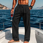 📢📢60 % DE RÉDUCTION !! ⏰Pantalon ample tendance en lin pour homme avec poches