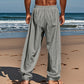 📢📢60 % DE RÉDUCTION !! ⏰Pantalon ample tendance en lin pour homme avec poches