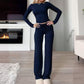 👚 50% DE RÉDUCTION! 💃 Ensemble Deux Pièces Décontracté pour Femme – Haut & Pantalon Large, Look Tendance & Confortable au Quotidien 🌸