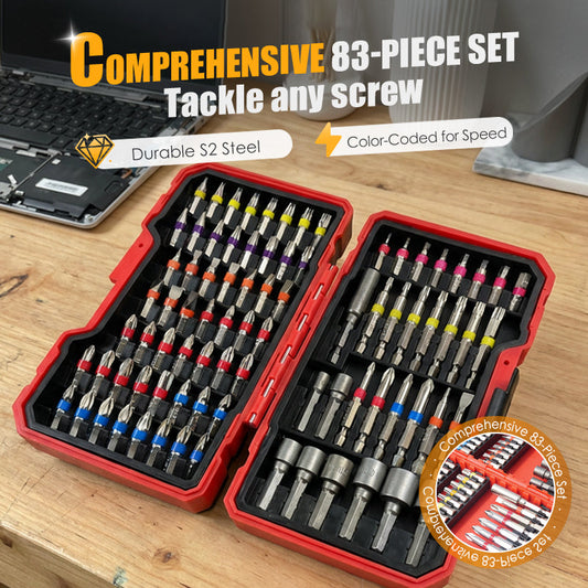 📢📢50 % DE RÉDUCTION !! ⏰Jeu de 83 embouts de tournevis