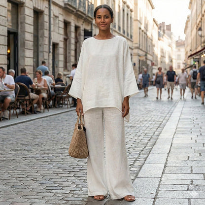📢📢50 % DE RÉDUCTION !! ⏰Ensemble pour femme composé d'un haut ample à manches longues et d'un pantalon large