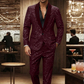 🔈🔈NOUVEAUTÉS 2026 - JUSQU'À -60 % !!!🧥👖Ensemble smoking noir pailleté pour homme