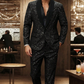 🔈🔈NOUVEAUTÉS 2026 - JUSQU'À -60 % !!!🧥👖Ensemble smoking noir pailleté pour homme
