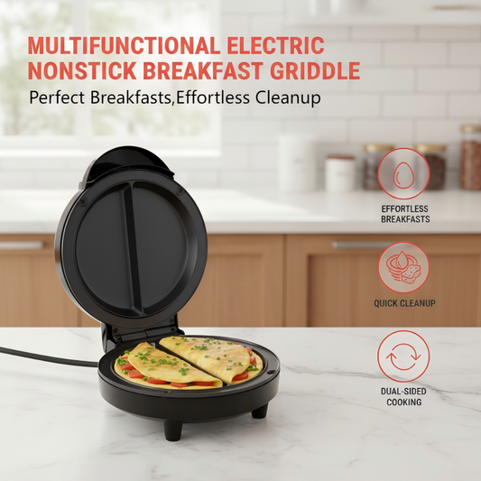 📢📢50 % de réduction !! ⏰Plaque de cuisson électrique multifonctionnelle antiadhésive pour le petit-déjeuner