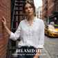 💎 50% DE RÉDUCTION ! 💎 Blouse à Col en V à Volants – Coupe Ample, Tissu Respirant & Élégance Romantique au Quotidien 🌸👚