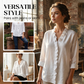 💎 50% DE RÉDUCTION ! 💎 Blouse à Col en V à Volants – Coupe Ample, Tissu Respirant & Élégance Romantique au Quotidien 🌸👚