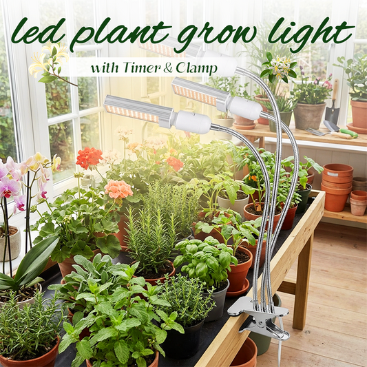 📢📢50 % DE RÉDUCTION !!!⏰Lampe LED pour la culture des plantes avec minuterie et pince