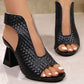 📢📢50% DE RÉDUCTION !! ⏰Sandales à talons élégantes à bout ouvert pour femmes ♥️