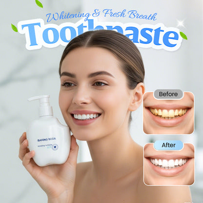 📢📢50 % de réduction !! ⏰Bicarbonate de soude Blanchissant et haleine fraîche Dentifrice
