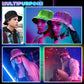 📢📢60% DE RÉDUCTION !! ⏰Chapeau Bob Lumineux à Fibre Optique – Rechargeable USB, Multicolore & Sécurité Nocturne 🌟👒
