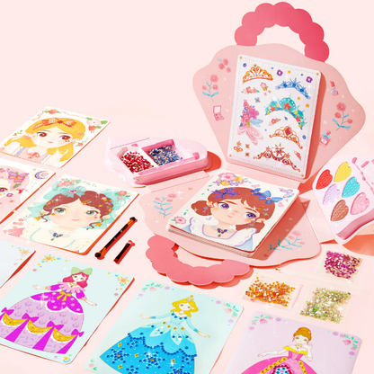 📢📢50% DE RÉDUCTION !! ⏰Ensemble de jeu d'habillage et de maquillage de princesse fantastique 3 en 1