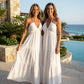 💎 50% DE RÉDUCTION ! 💎 Robe Maxi À Étages Col Licou Dos Nu – Tissu Léger, Silhouette Fluide & Imprimé Été ☀️🌸