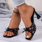 📢📢50% DE RÉDUCTION !! ⏰Sandales à talons hauts à bout carré et bout ouvert pour femmes