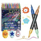 🎨Marqueurs pinceaux à effet pailleté🥇✨ : Créez des œuvres scintillantes en toute fluidité 🥳 (🌈24 à 96 couleurs | Écriture fluide sans bouchons | Ne traverse pas le papier📝)